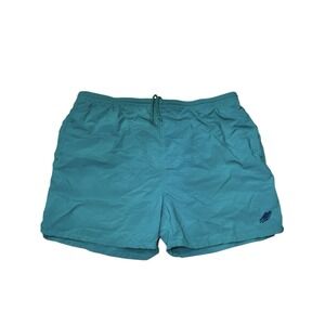 Vintage 90s M Sport Swim Trunks Lined‎ Teal Green Pockets Men's Size Large